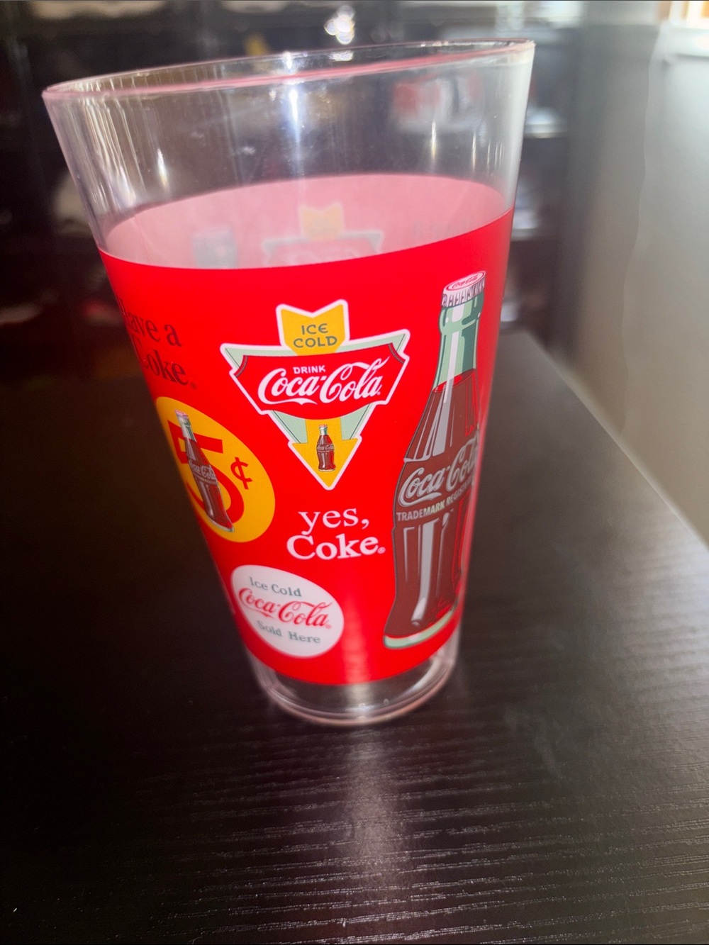 Coca Cola Red Retro Logo Tumbler with Bottle Graphic